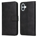 iPhone 16/17 Series Classic Calf Texture Flip Leather Phone Case