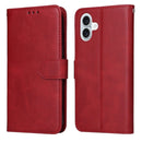 iPhone 16/17 Series Classic Calf Texture Flip Leather Phone Case