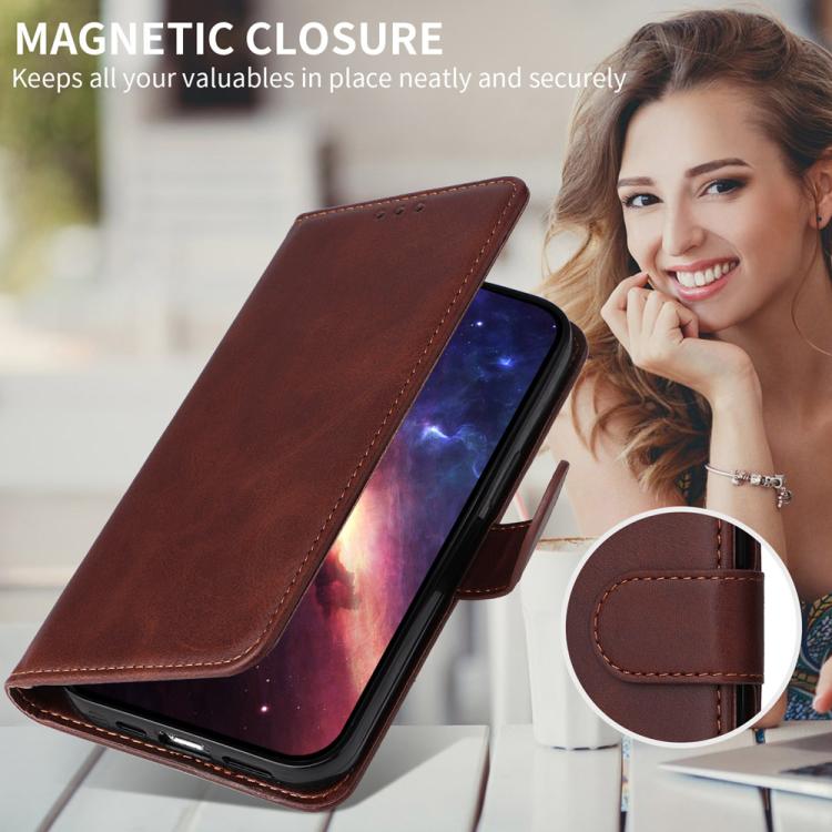 iPhone 16/17 Series Classic Calf Texture Flip Leather Phone Case