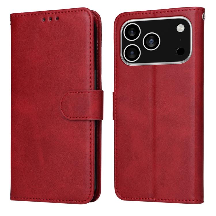 iPhone 16/17 Series Classic Calf Texture Flip Leather Phone Case