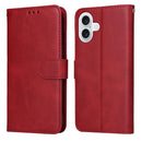 iPhone 16/17 Series Classic Calf Texture Flip Leather Phone Case