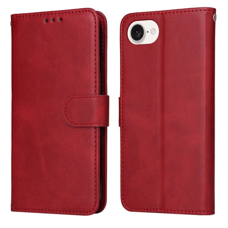 iPhone 16/17 Series Classic Calf Texture Flip Leather Phone Case