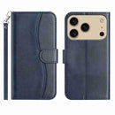 iPhone 16/17 Series Dual - Folded S - shape Leather Phone Case
