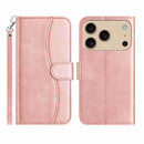 iPhone 16/17 Series Dual - Folded S - shape Leather Phone Case