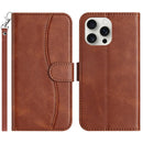 iPhone 16/17 Series Dual - Folded S - shape Leather Phone Case