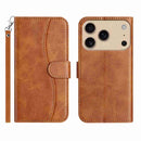 iPhone 16/17 Series Dual - Folded S - shape Leather Phone Case