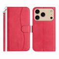 iPhone 16/17 Series Dual - Folded S - shape Leather Phone Case