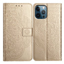 iPhone 16/17 Series Flower Embossed Leather Phone Case