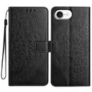 iPhone 16/17 Series Flower Embossed Leather Phone Case