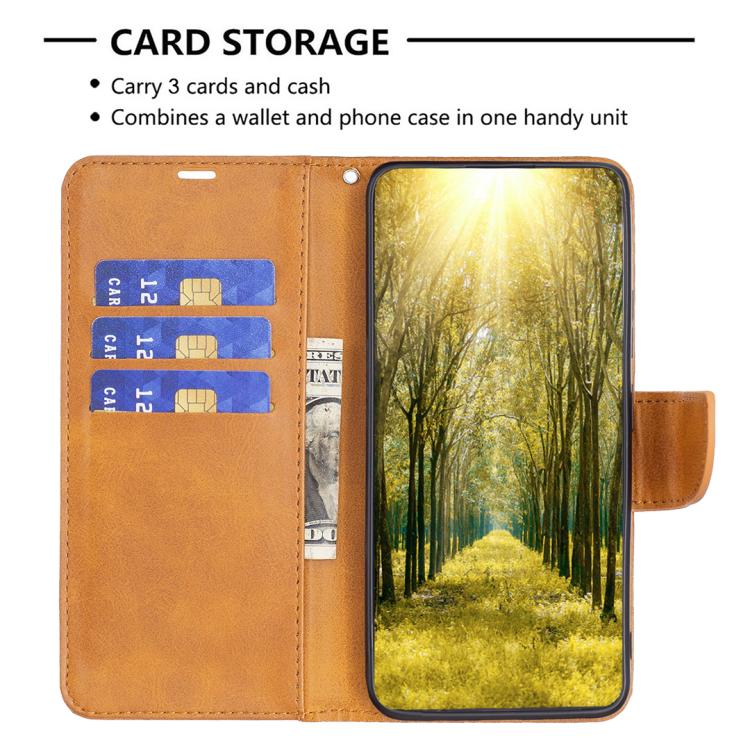 iPhone 16/17 Series Lambskin Texture Pure Color Flip Leather Phone Case