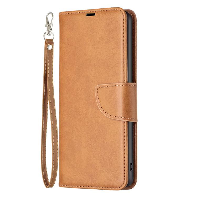 iPhone 16/17 Series Lambskin Texture Pure Color Flip Leather Phone Case
