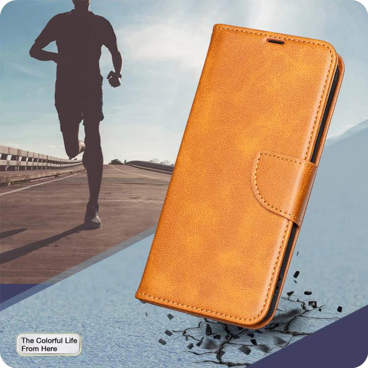 iPhone 16/17 Series Lambskin Texture Pure Color Flip Leather Phone Case