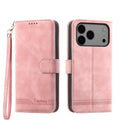iPhone 16/17 Series Line TPU Hybrid PU Leather Phone Case