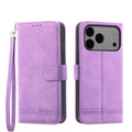 iPhone 16/17 Series Line TPU Hybrid PU Leather Phone Case