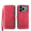 iPhone 16/17 Series Line TPU Hybrid PU Leather Phone Case