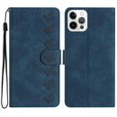 iPhone 16/17 Series Seven Butterflies Embossed Leather Phone Case