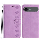 iPhone 16/17 Series Seven Butterflies Embossed Leather Phone Case