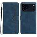 iPhone 16/17 Series Seven Butterflies Embossed Leather Phone Case