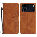 iPhone 16/17 Series Seven Butterflies Embossed Leather Phone Case