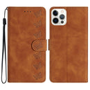 iPhone 16/17 Series Seven Butterflies Embossed Leather Phone Case
