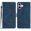 iPhone 16/17 Series Seven Butterflies Embossed Leather Phone Case