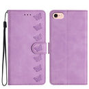 iPhone 16/17 Series Seven Butterflies Embossed Leather Phone Case