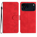 iPhone 16/17 Series Seven Butterflies Embossed Leather Phone Case