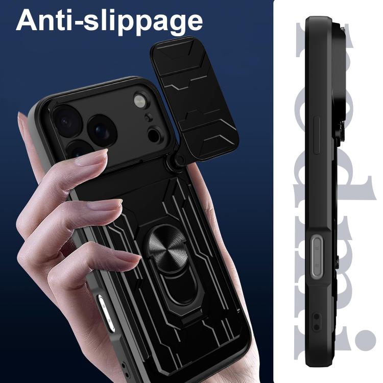 iPhone 16/17 Sliding Camshield TPU+PC Phone Case