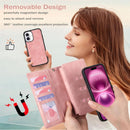 iPhone 16,Detachable Magnetic Phone Case, PU Leather All - Round Protective Case Blue