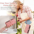 iPhone 16,Detachable Magnetic Phone Case, PU Leather All - Round Protective Case Blue