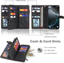 iPhone 16,Detachable Magnetic Phone Case, PU Leather All - Round Protective Case Blue