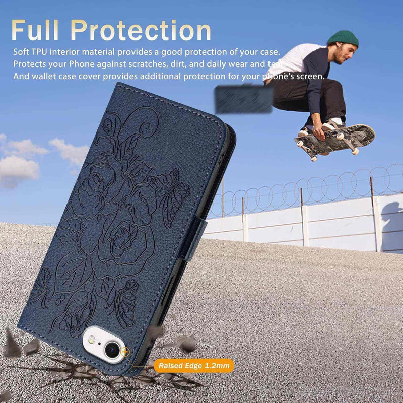 iPhone 16E Floral Butterfly Leather Flip Wallet Case - Gorilla Cases