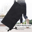 iPhone 16E Kickstand Stylish Black Leather Wallet Case