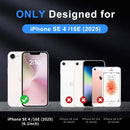 iPhone 16E MagSafe Compatible Sleek Black Translucent Matte Case