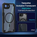 iPhone 16E MagSafe Compatible Sleek Black Translucent Matte Case