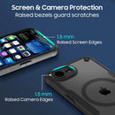 iPhone 16E MagSafe Compatible Sleek Black Translucent Matte Case