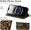 iPhone 16E Stylish Leopard Print Wallet Case