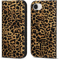 iPhone 16E Stylish Leopard Print Wallet Case