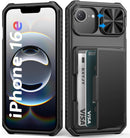 iPhone 16E Wallet Credit Card Slide Camera Case