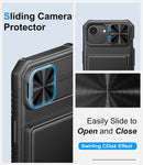 iPhone 16E Wallet Credit Card Slide Camera Case