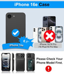 iPhone 16E Wallet Credit Card Slide Camera Case