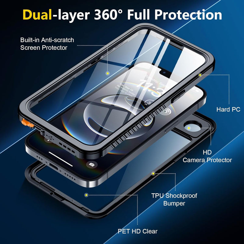 iPhone 16E Waterproof Case with Built - In Screen & Camera Protector - Gorilla Cases