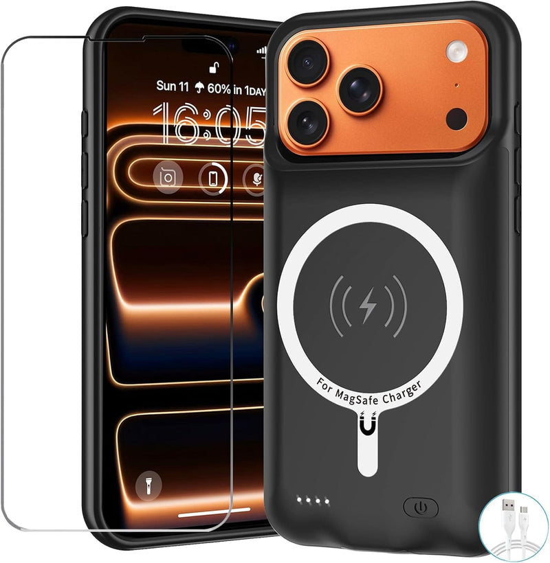 iPhone 17 Pro Battery Case 10000mAh – Wireless Charging