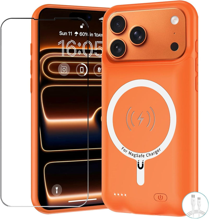 iPhone 17 Pro Battery Case 10000mAh – Wireless Charging