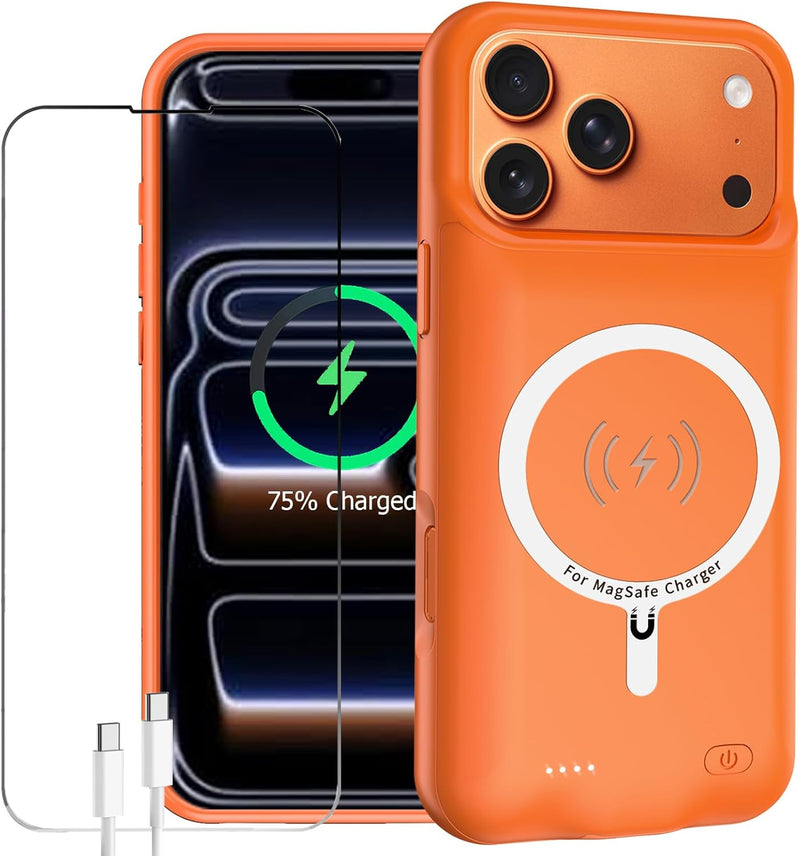 iPhone 17 Pro Max Battery Case 12000mAh – CarPlay Wireless