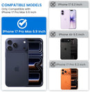 iPhone 17 Pro Max Case with Belt Clip Holster and Kickstand Black