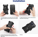 iPhone 17 Pro Max Case with Belt Clip Holster and Kickstand Black