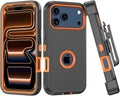iPhone 17 Pro Max Case, with Belt Clip Holster Heavy Duty Rugged Shockproof