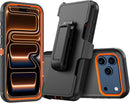 iPhone 17 Pro Max Case, with Belt Clip Holster Heavy Duty Rugged Shockproof