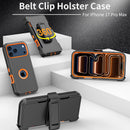 iPhone 17 Pro Max Case, with Belt Clip Holster Heavy Duty Rugged Shockproof